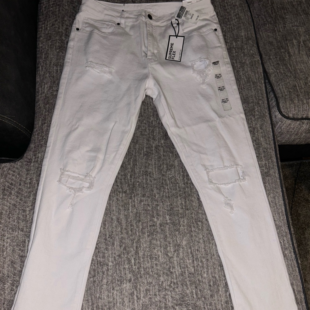Distressed jeans